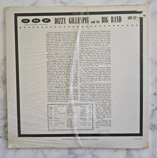 DIzzy Gillespie Big Band Vinyl Record UNOPENED!