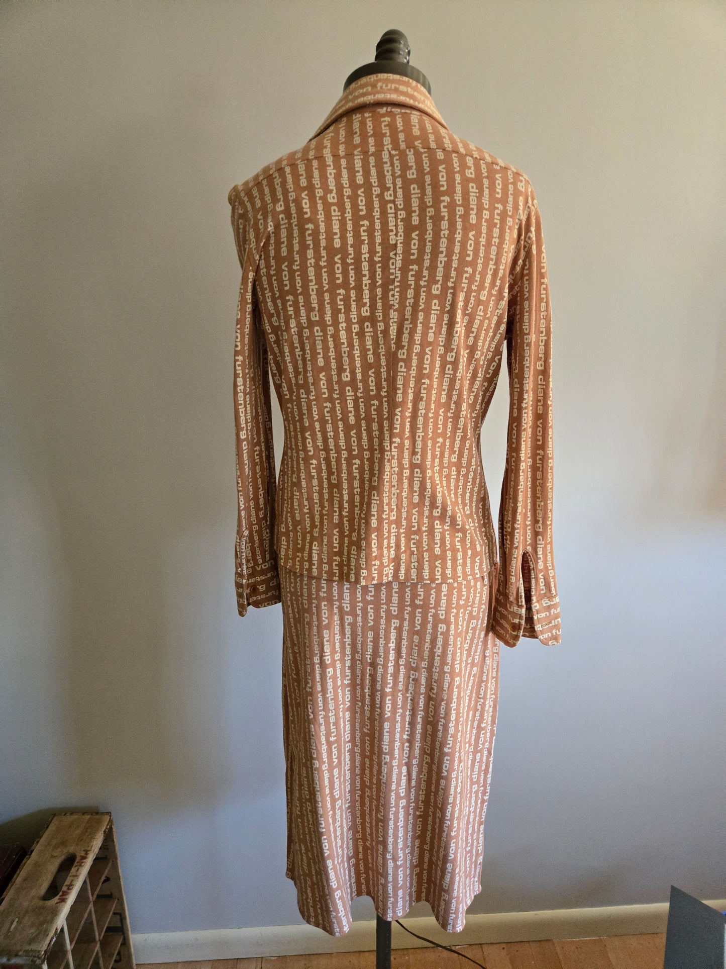 Vintage Two Piece Sleeveless Dress Set by Diane Von Furstenberg