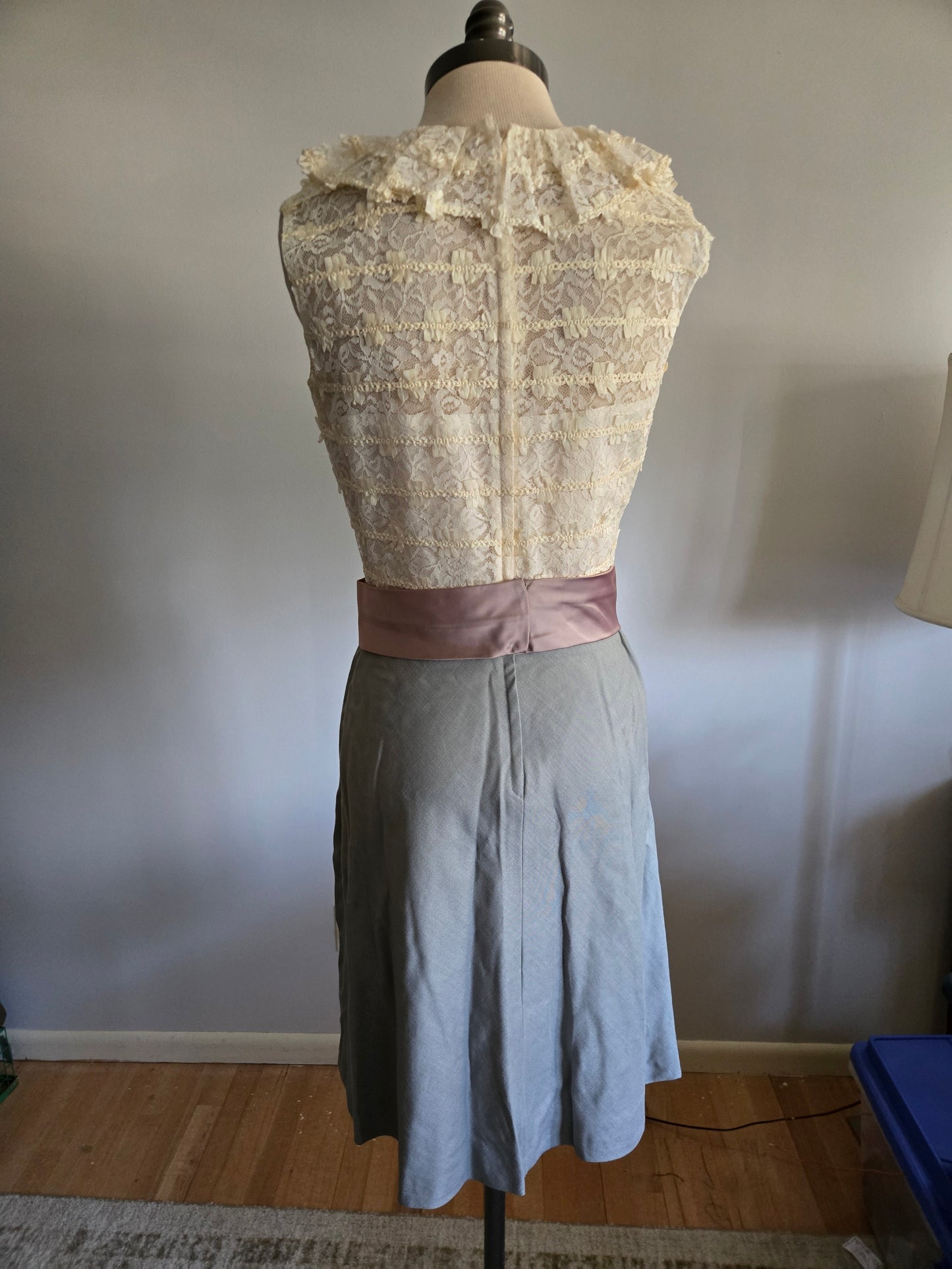 Vintage Sleeveless Lacy Floral Dress by Maggi