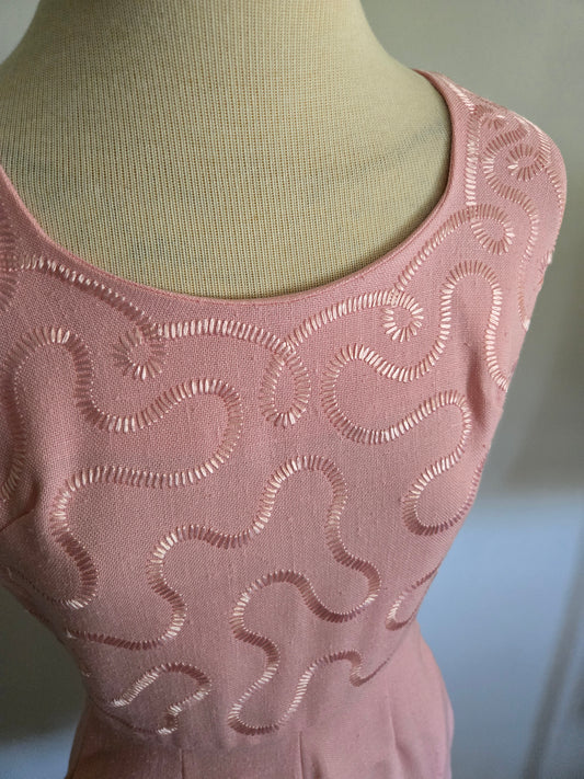 Vintage Sleeveless Pink Dress by Pat Premo California