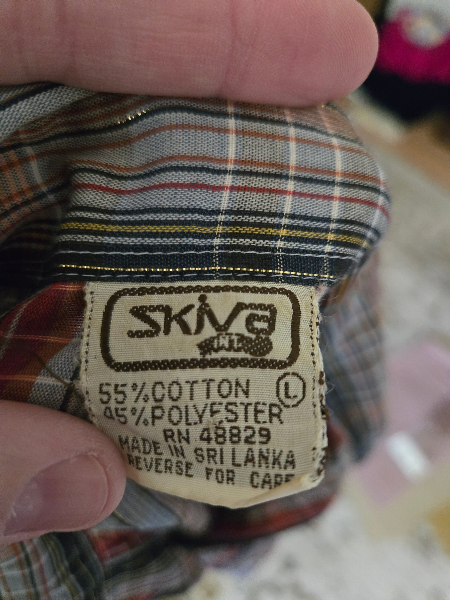 Vintage Long Sleeve Plaid Blouse by Skivi