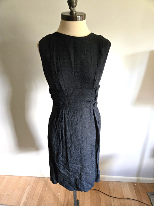 Vintage Sleeveless Black Dress