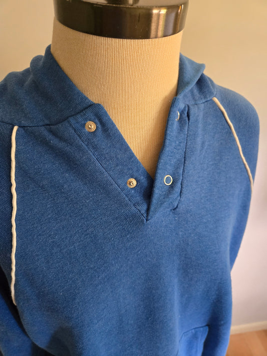 Vintage Blue Hoodie Sweatshirt from the 70s/80s