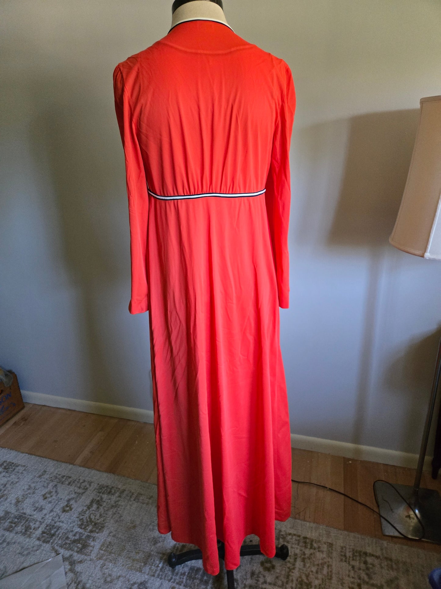 Vintage Sleeveless Orange Two Piece Sleepwear Set by Montgomery Ward