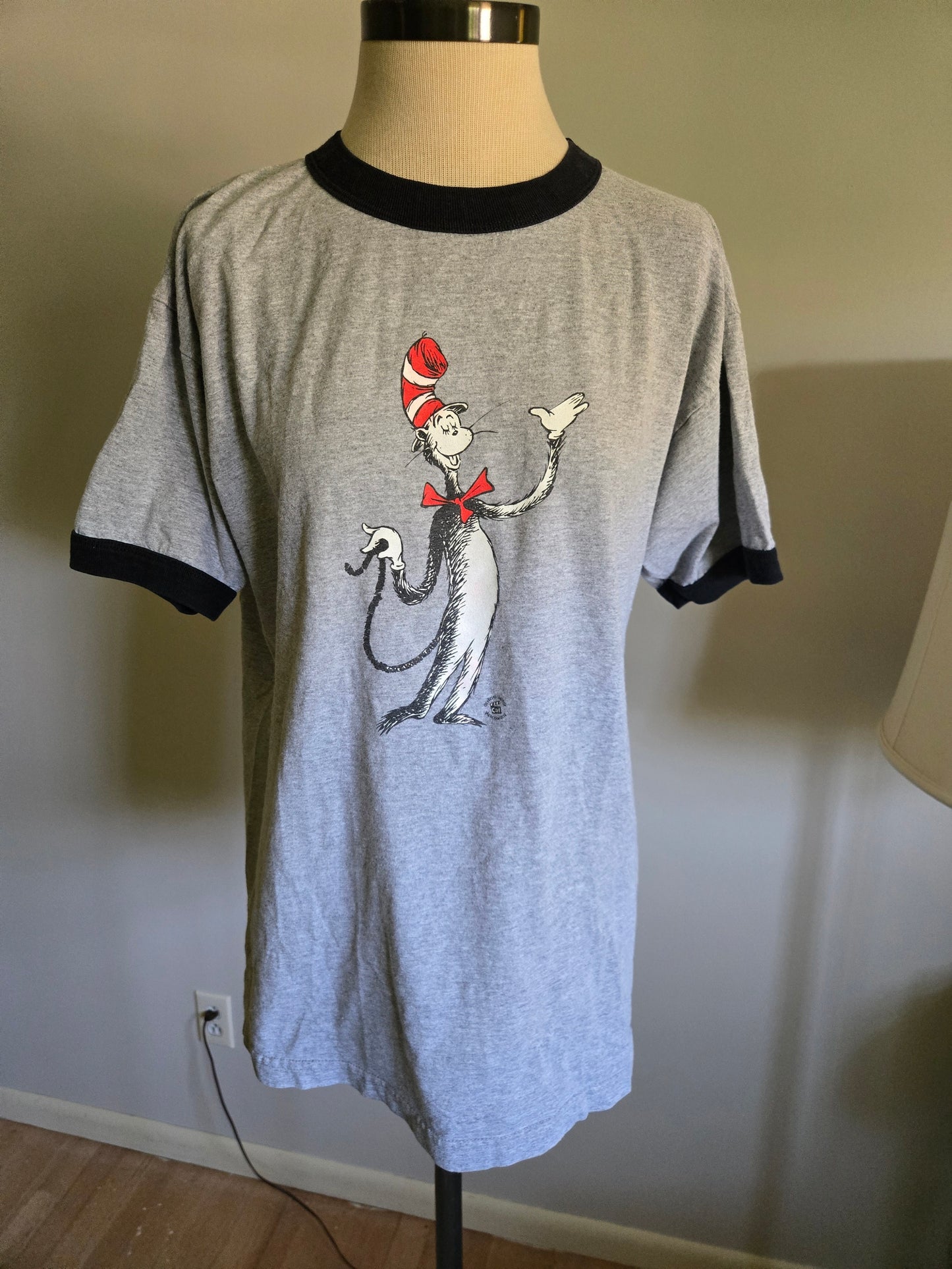 Vintage Cat in the Hat Ringer T Shirt