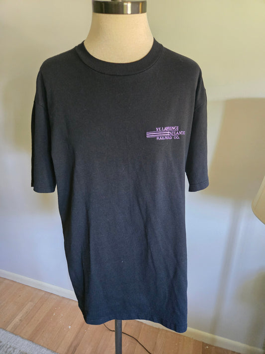 Vintage St. Lawrence Atlantic Railroad T Shirt by Jerzees