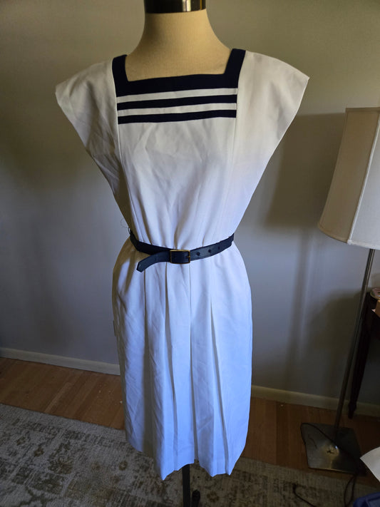 Vintage Sleeveless White Dress by Henry Lee Petites