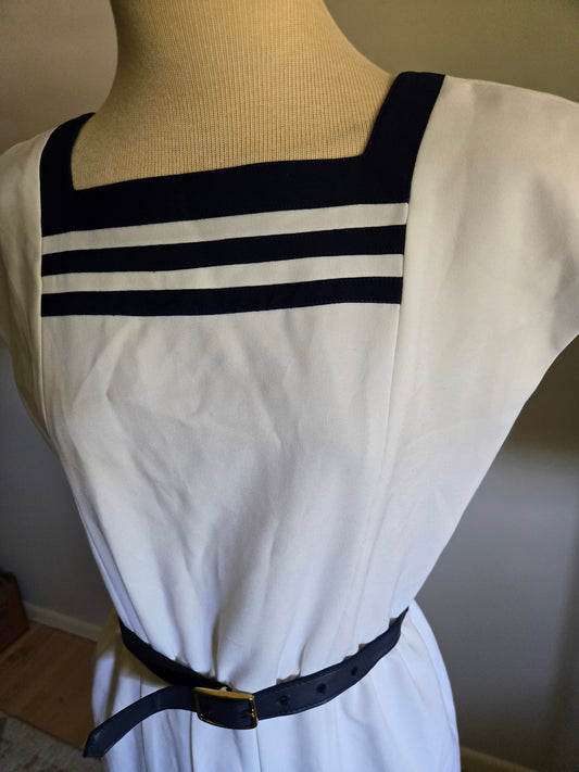 Vintage Sleeveless White Dress by Henry Lee Petites