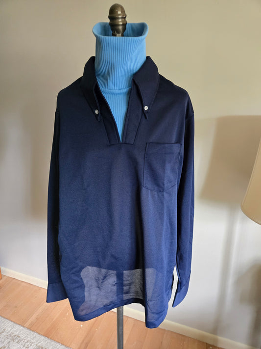 Vintage Long Sleeve Faux Turtle Neck Shirt by Kingsport