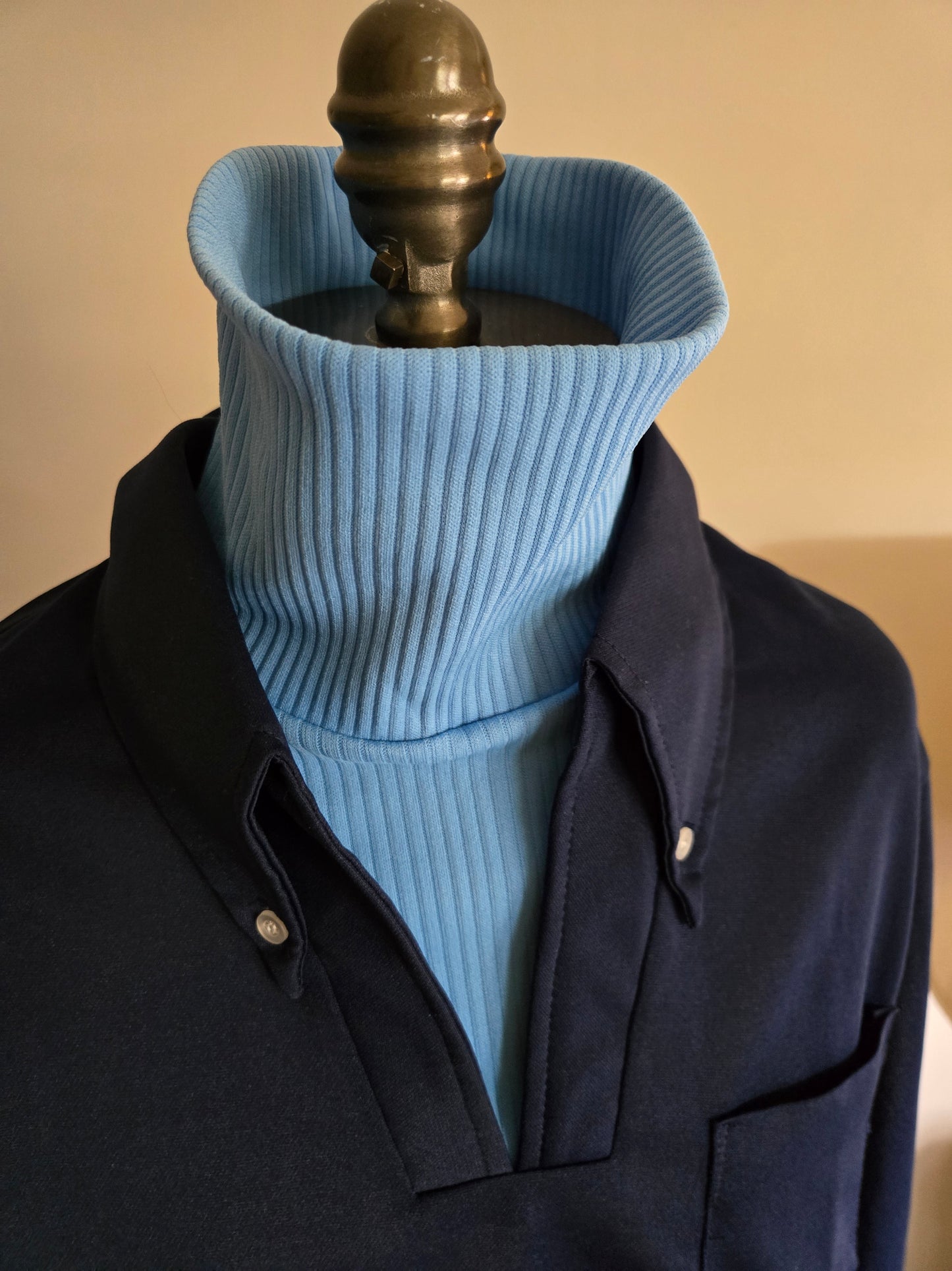 Vintage Long Sleeve Faux Turtle Neck Shirt by Kingsport