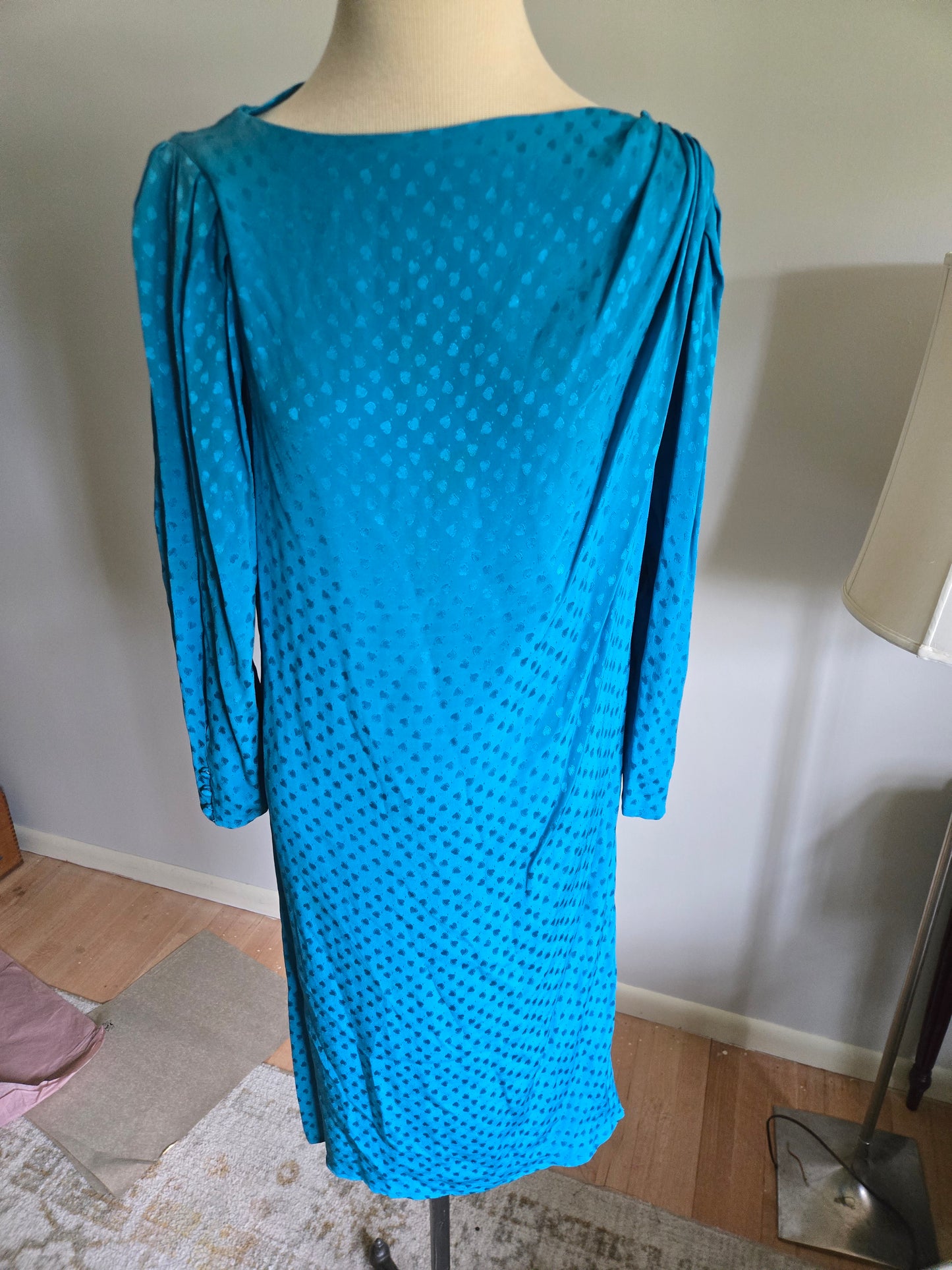 Vintage Long Sleeve Silk Dress by Nordstrom