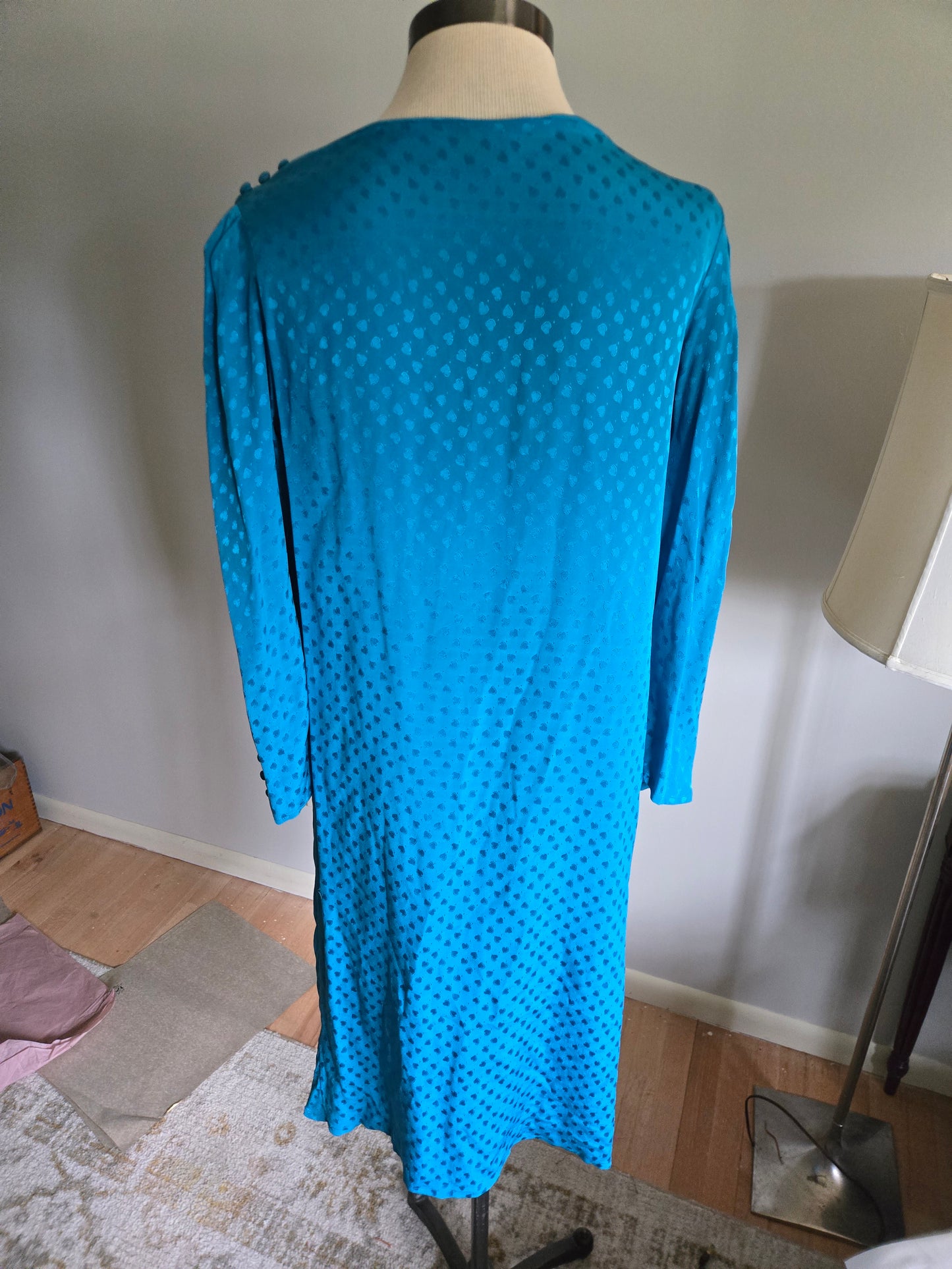 Vintage Long Sleeve Silk Dress by Nordstrom