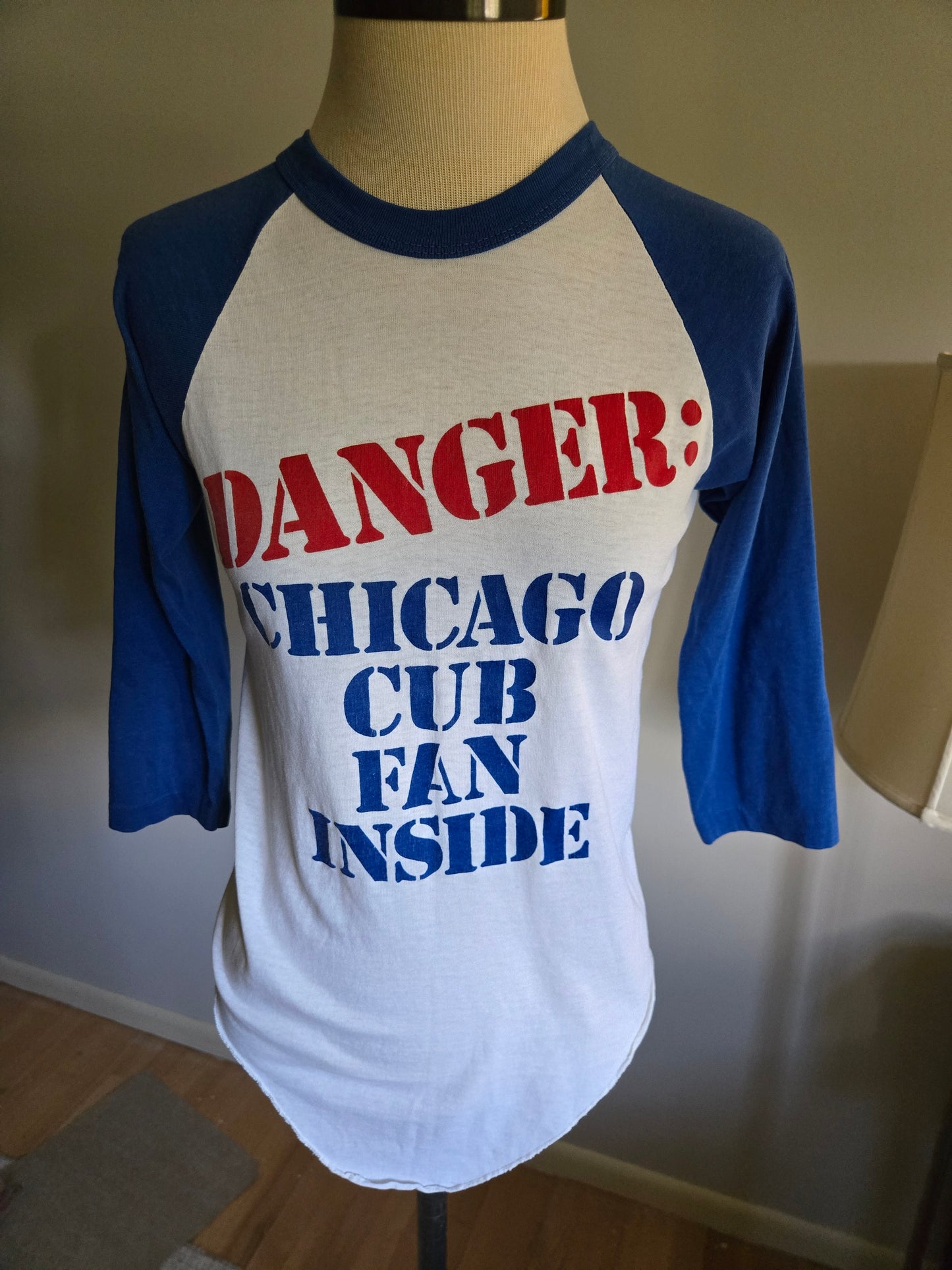 Vintage Chicago Cubs Fan Raglan T Shirt