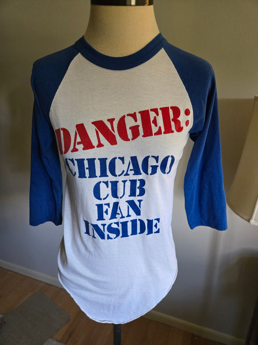 Vintage Chicago Cubs Fan Raglan T Shirt