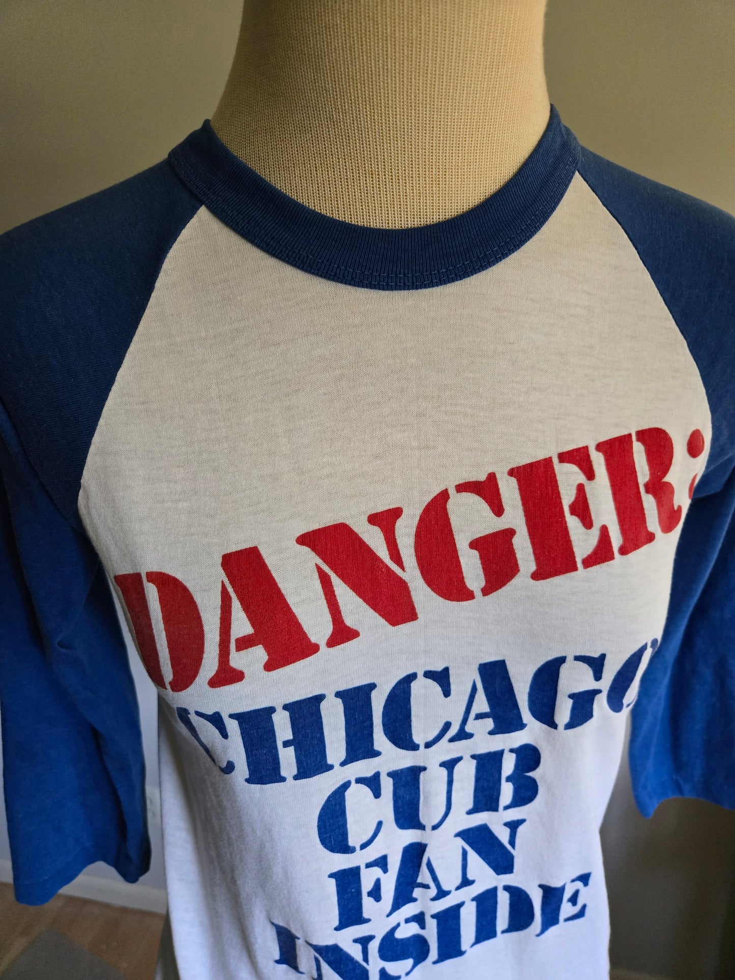 Vintage Chicago Cubs Fan Raglan T Shirt