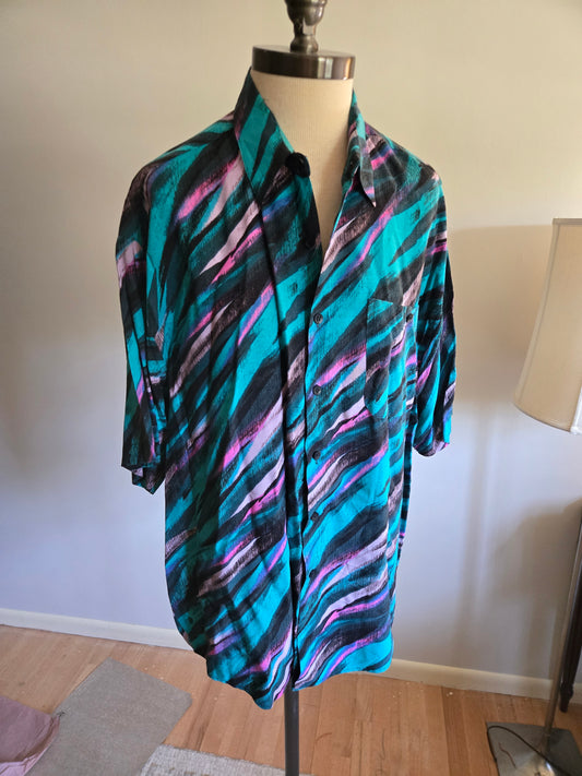 Vintage Short Sleeve Button Down Shirt by Hi Class