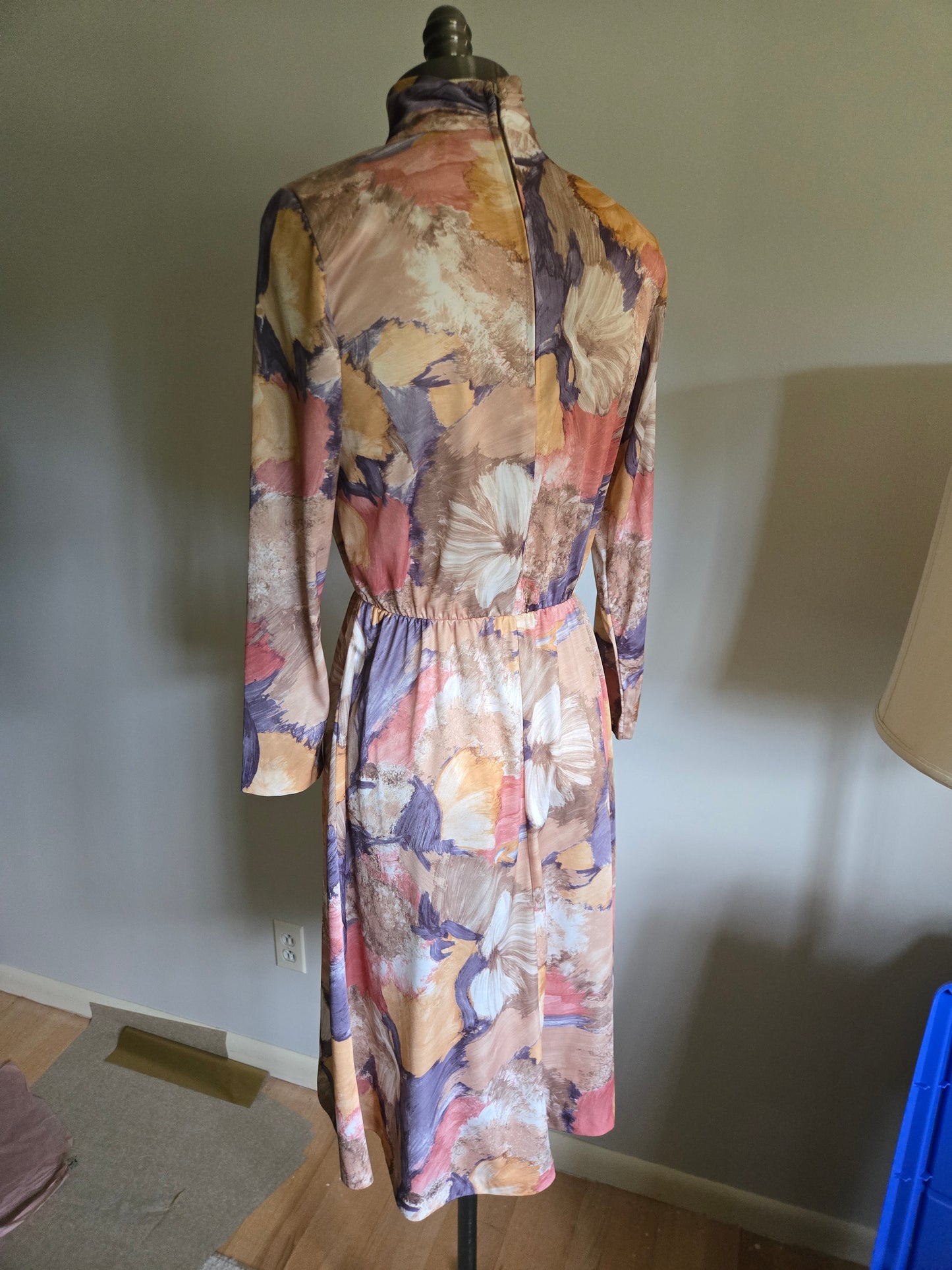 Vintage Long Sleeve Floral Print Dress by Blair