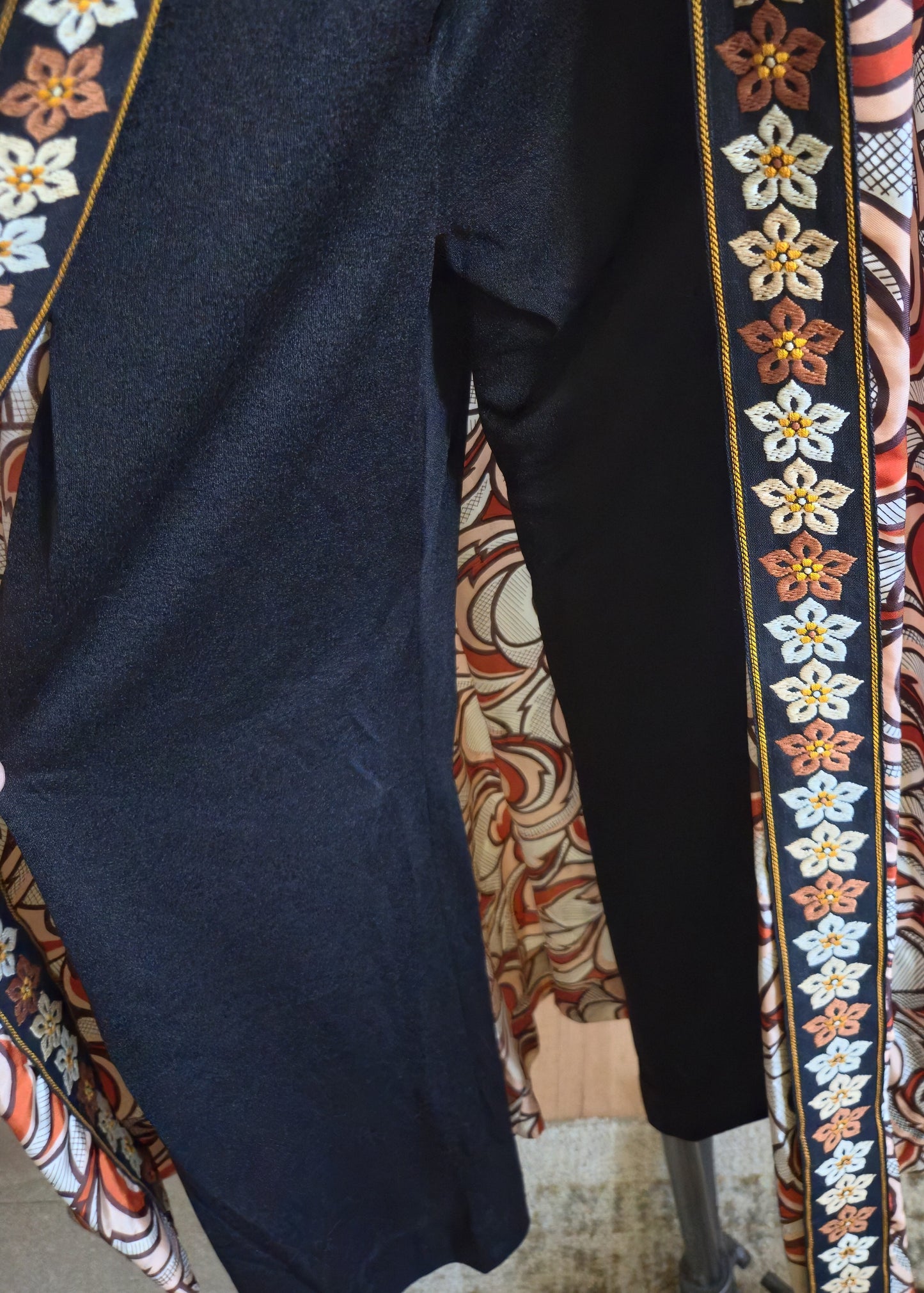 Vintage Long Sleeve Jumpsuit with Skirt