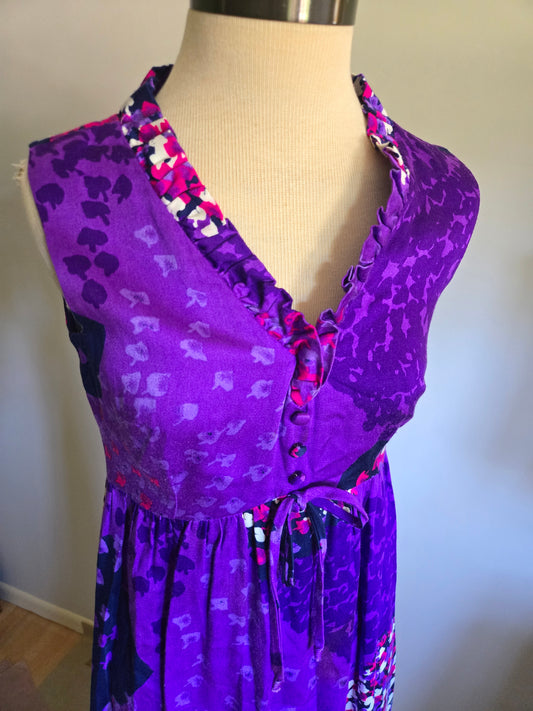 Vintage Sleeveless Floral Print Dress by Ludi's