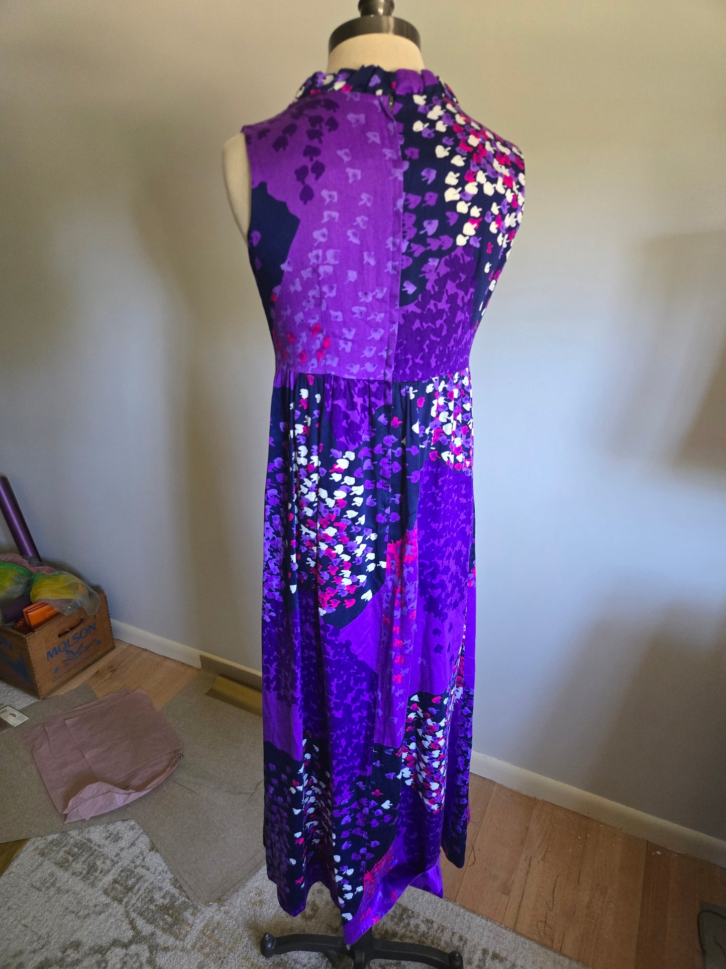 Vintage Sleeveless Floral Print Dress by Ludi's