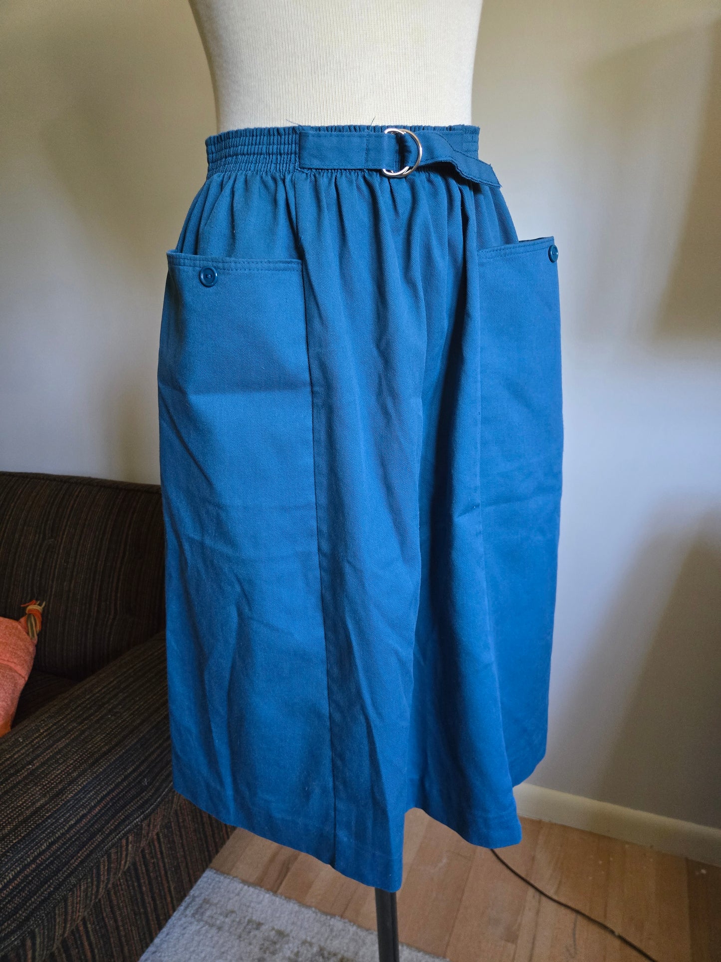 Vintage Teal Skirt from the 1970s/80s
