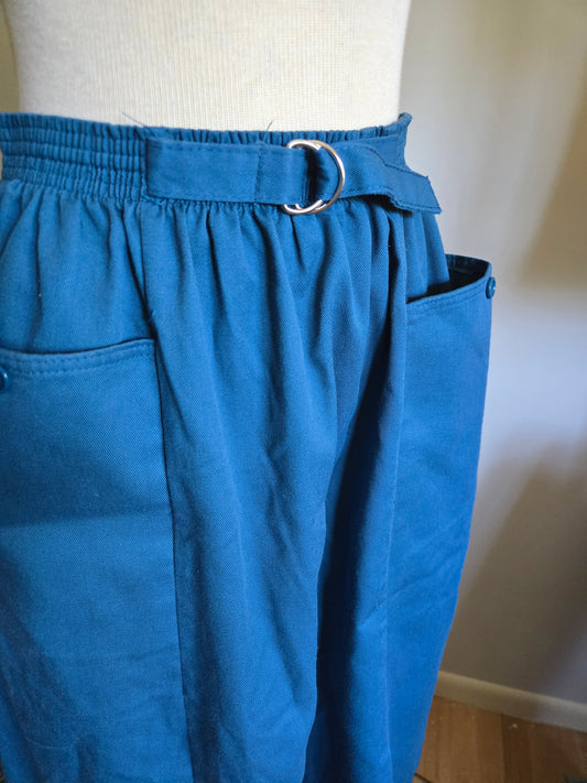 Vintage Teal Skirt from the 1970s/80s