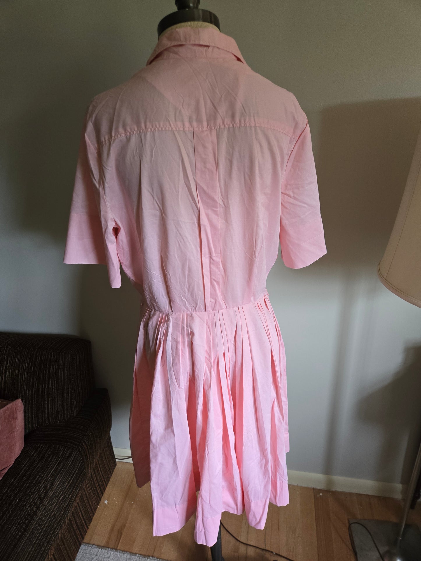 Vintage Short Sleeve Pink Dress by Texas Shirtwaist