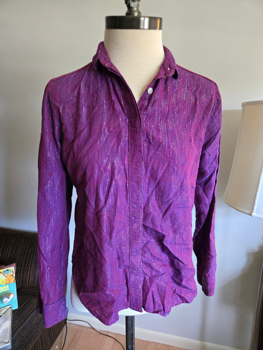 Vintage Long Sleeve Striped Blouse by Wings Wear