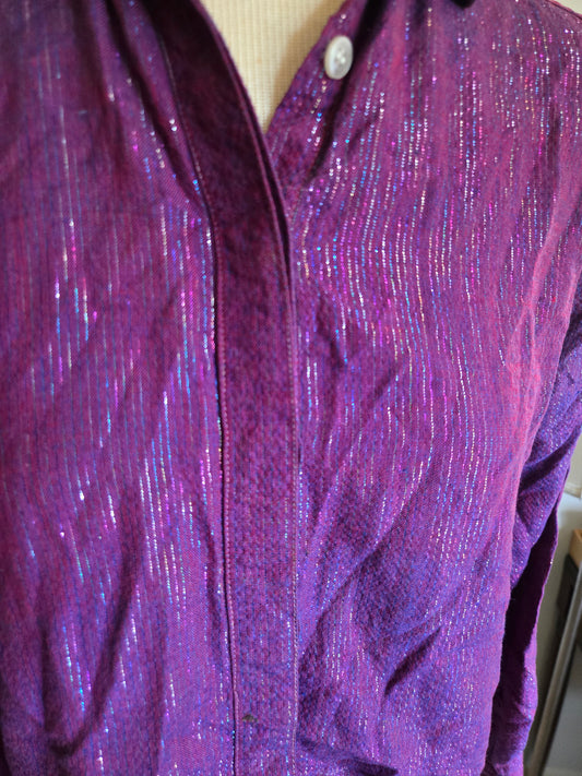 Vintage Long Sleeve Striped Blouse by Wings Wear