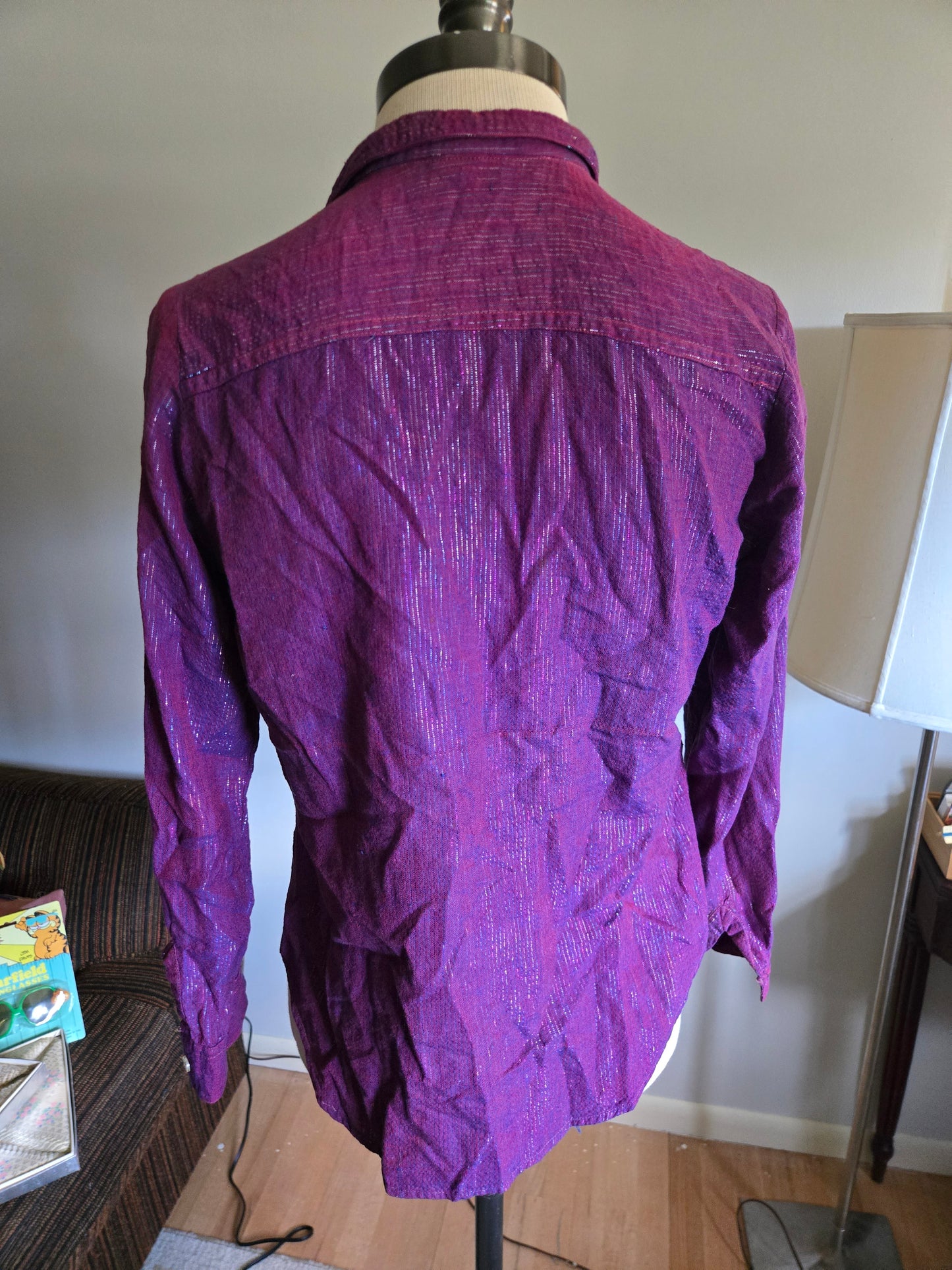 Vintage Long Sleeve Striped Blouse by Wings Wear