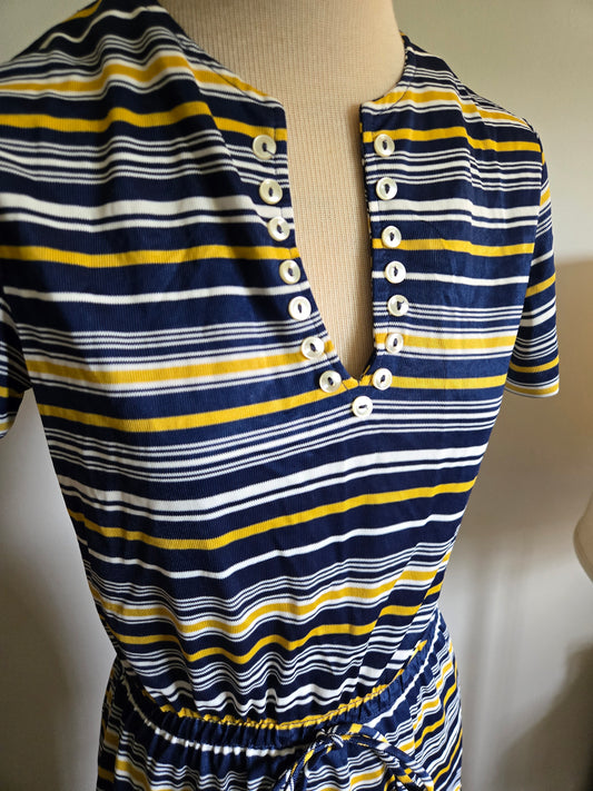 Vintage Two Piece Striped Pant Set from the 1970s