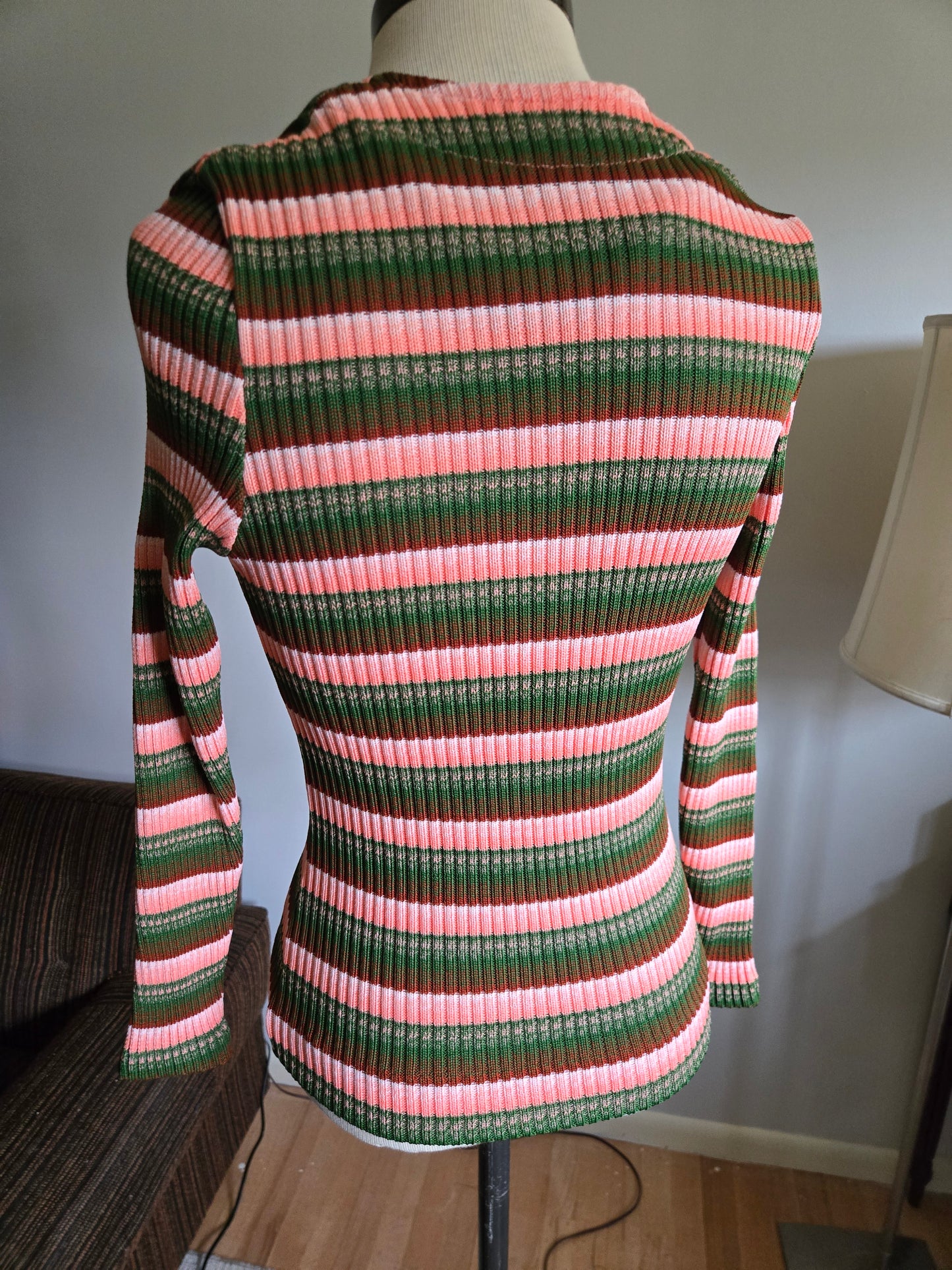Vintage Long Sleeve Ribbed Cardigan Sweater by Hob Nobber