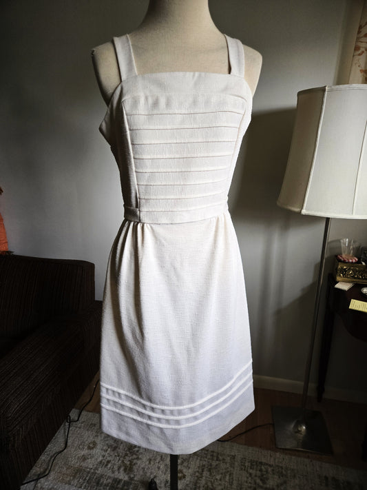 Vintage Sleeveless Oatmeal Dress