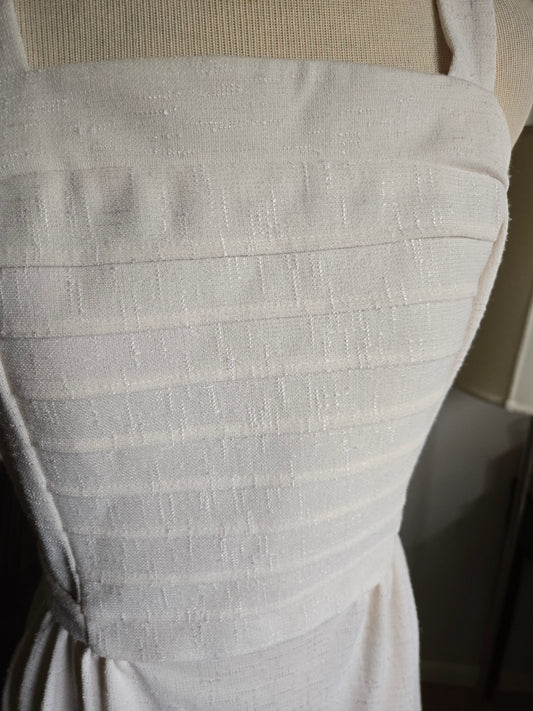 Vintage Sleeveless Oatmeal Dress