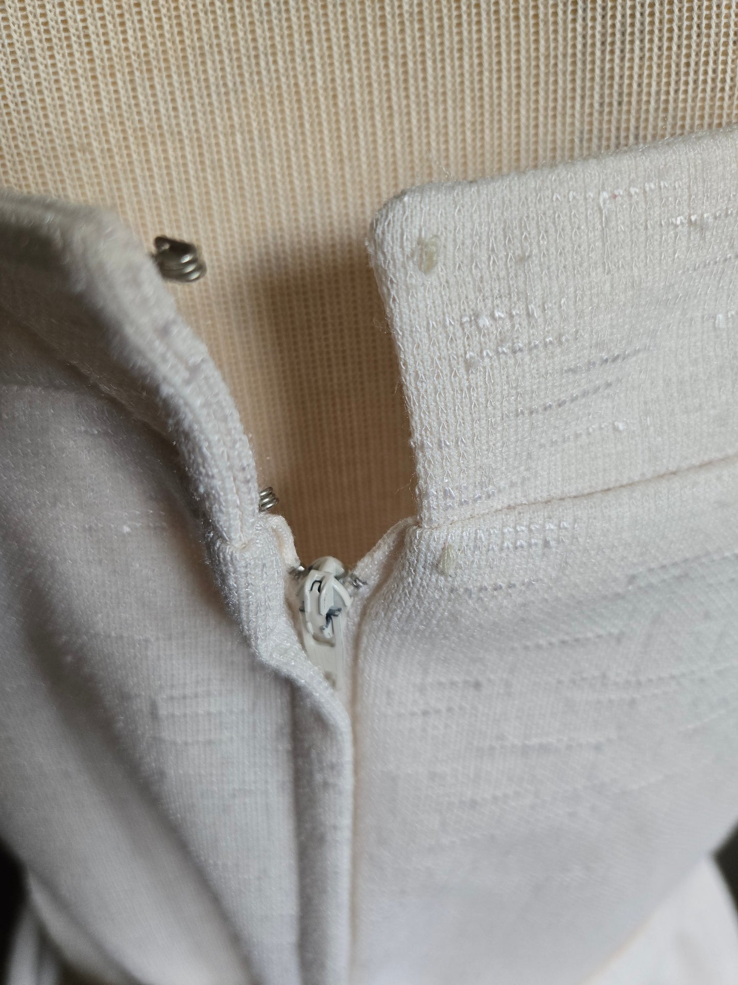 Vintage Sleeveless Oatmeal Dress