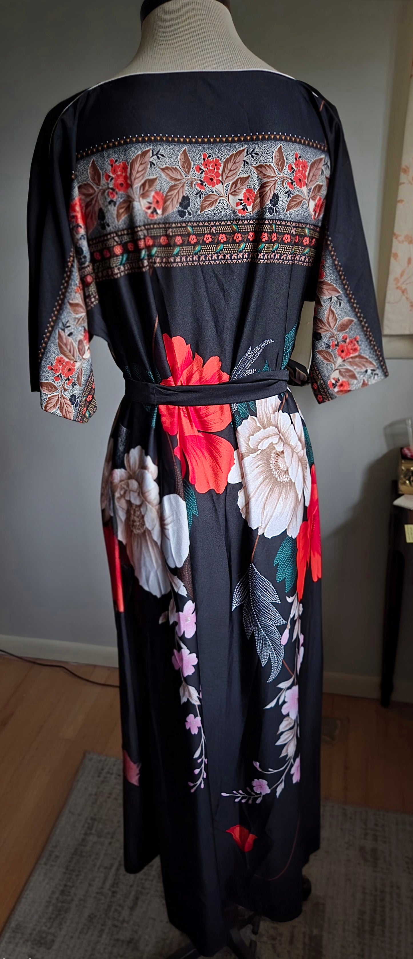 Vintage Short Sleeve Floral Print Dress by Malihini Hawaii