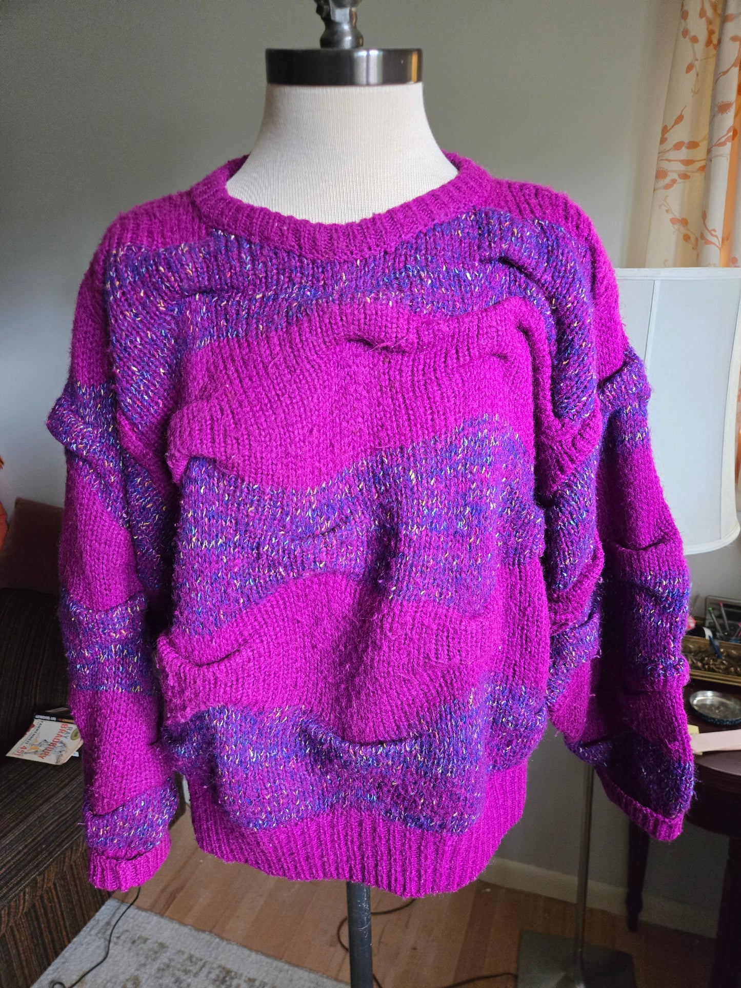 Vintage Long Sleeve Purple Sweater by Gil Aimbez for Static