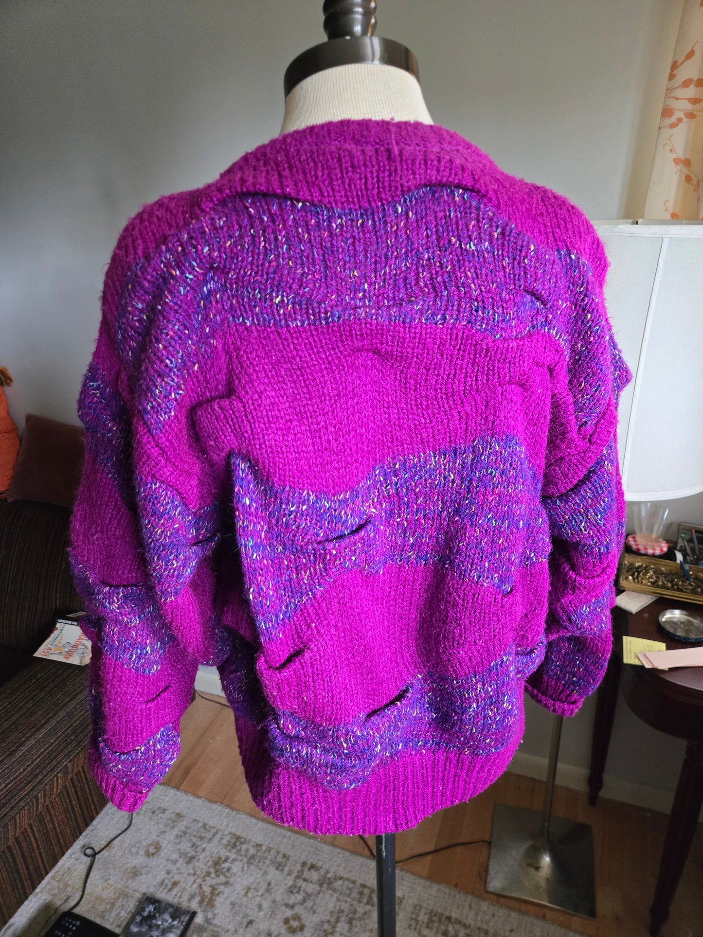 Vintage Long Sleeve Purple Sweater by Gil Aimbez for Static