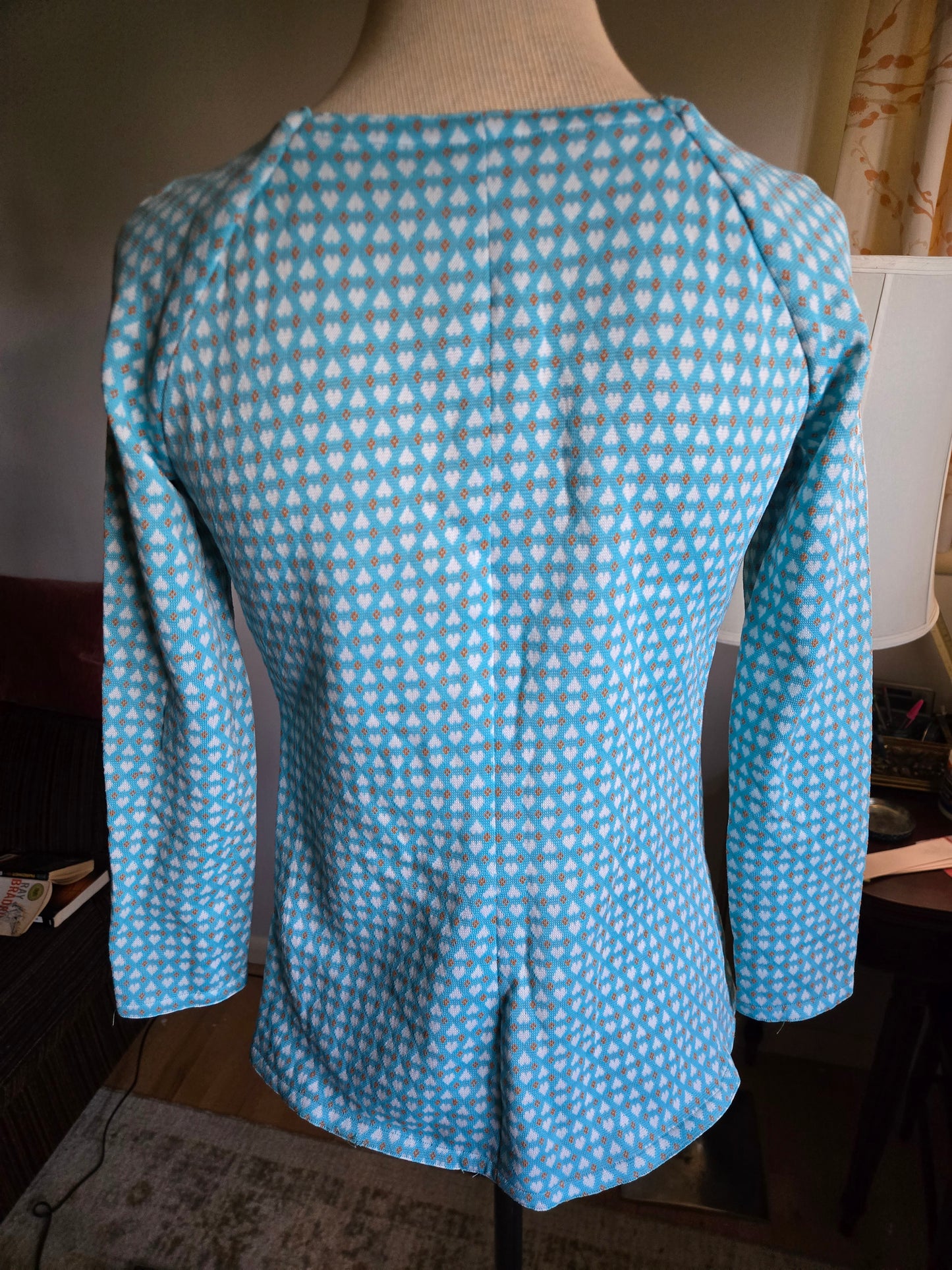 Vintage Long Sleeve Heart Blouse