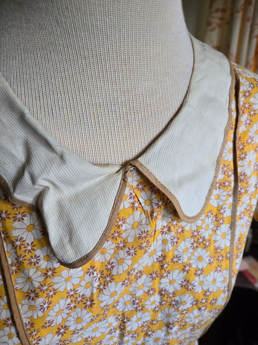 Vintage Short Sleeve Floral Print Dress