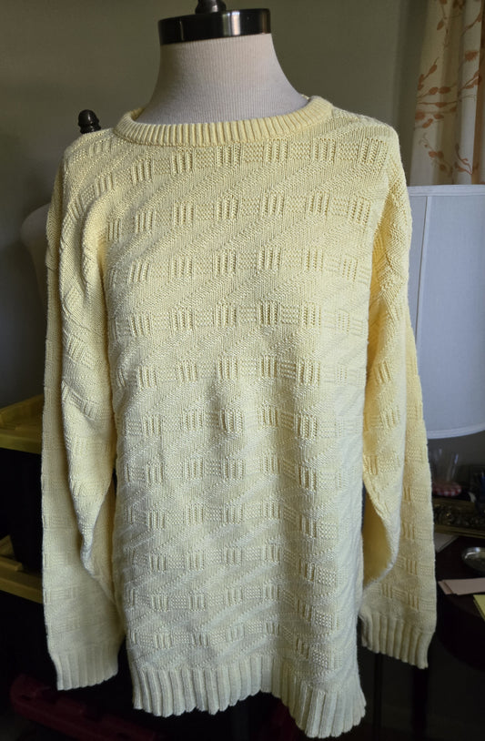 Vintage Long Sleeve Yellow Sweater by Crew