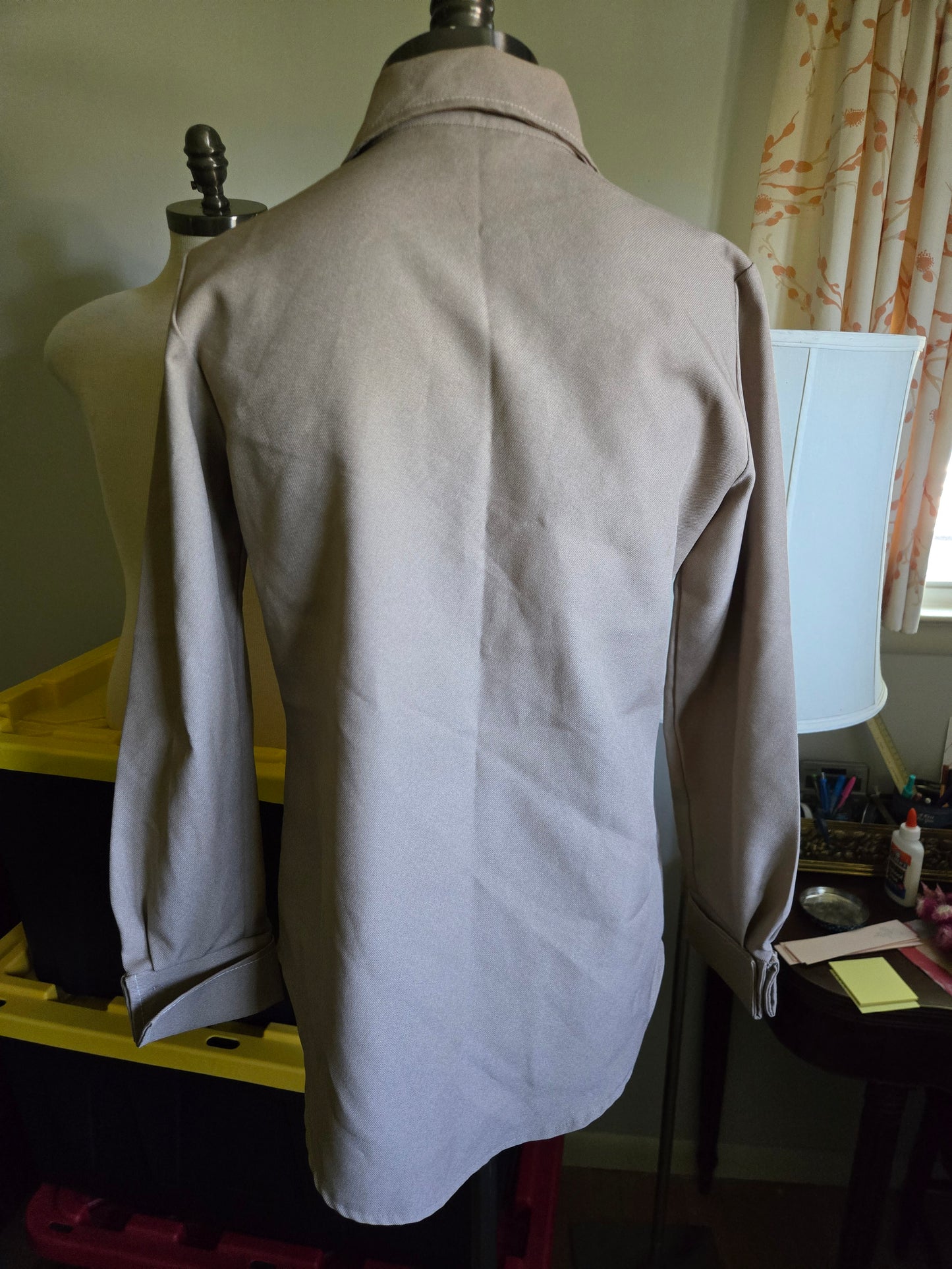 Vintage Long Sleeve Tan Blouse by Sears