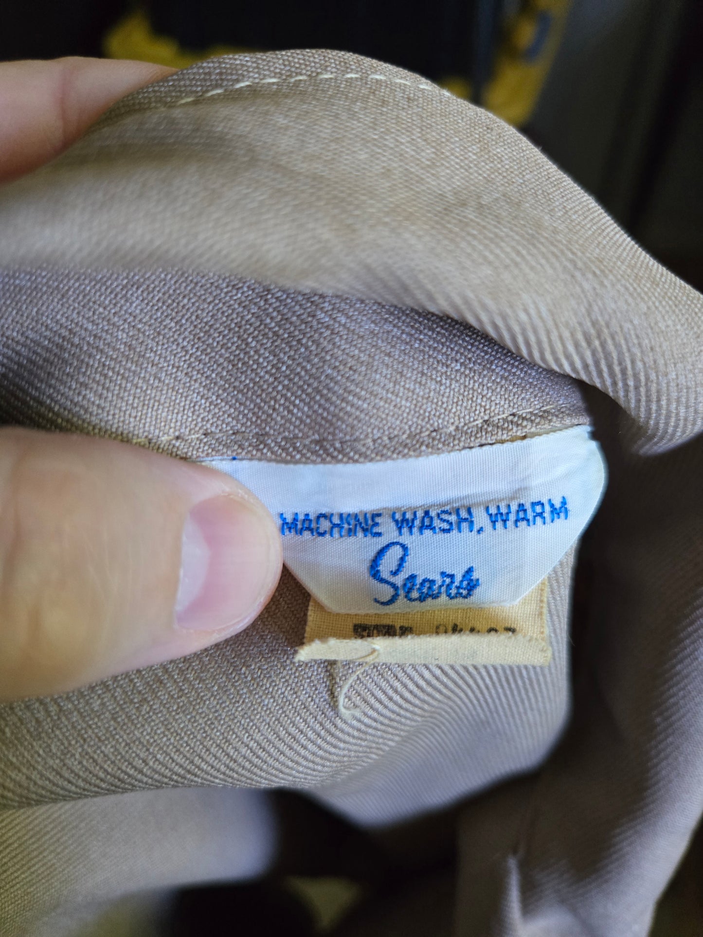 Vintage Long Sleeve Tan Blouse by Sears