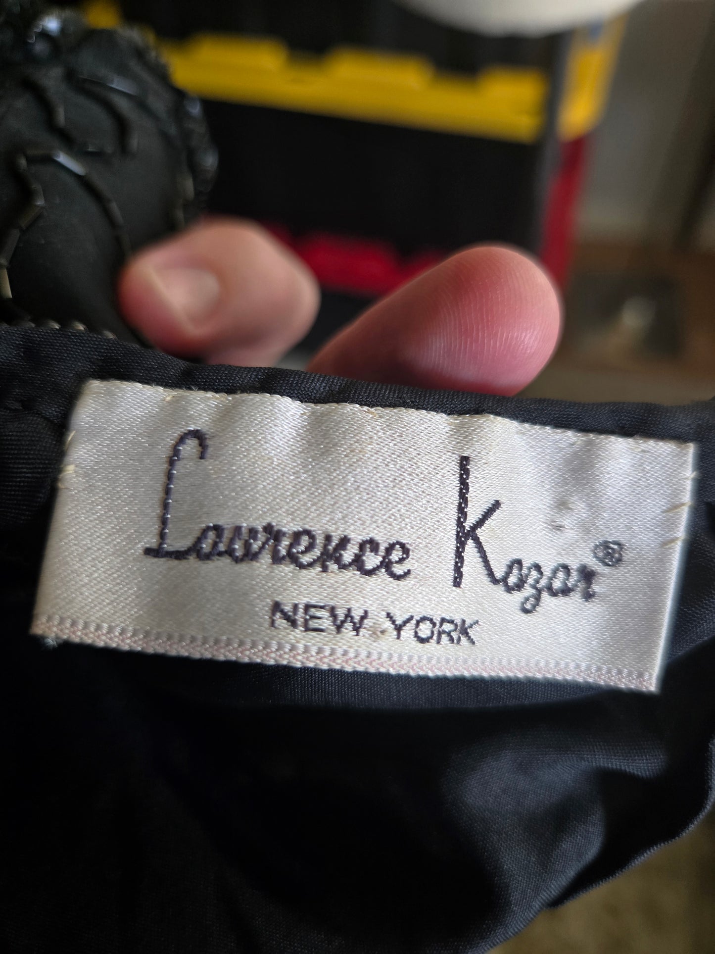 Vintage Short Sleeve Sequined Black Dress by Laurence Kazar
