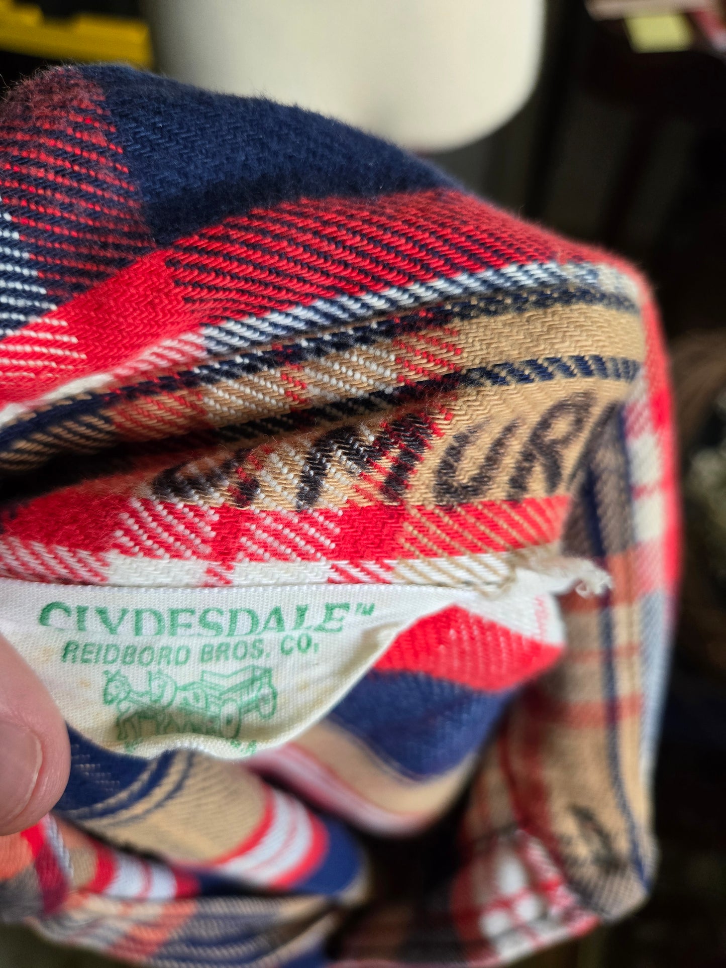 Vintage Long Sleeve Button Down Flannel Shirt by Clydesdale