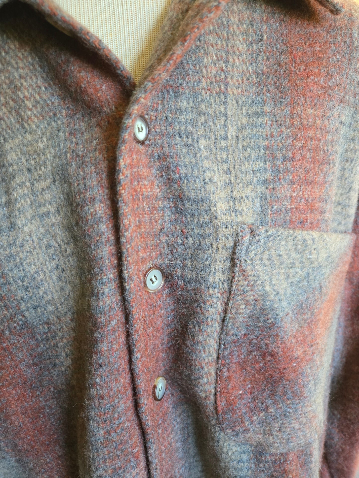 Vintage Long Sleeve Button Down Flannel Shirt by Mintimode