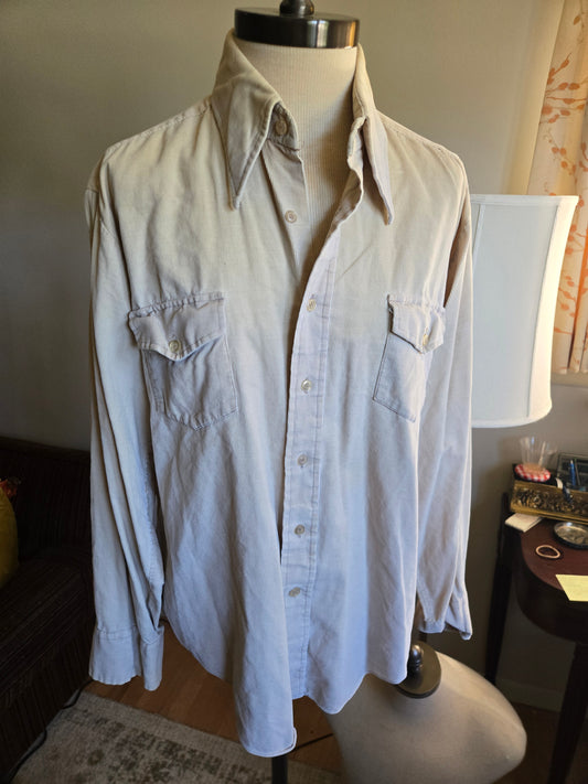 Vintage Long Sleeve Button Down Corduroy Shirt by KMart