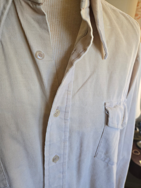 Vintage Long Sleeve Button Down Corduroy Shirt by KMart