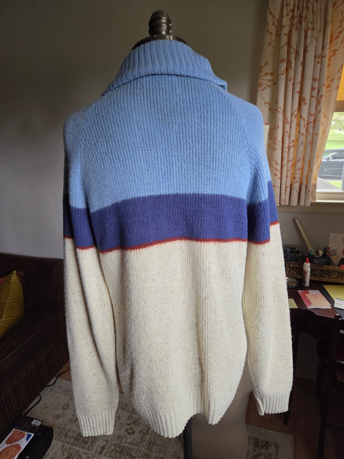 Vintage Long Sleeve Zippered Sweater by London Fog
