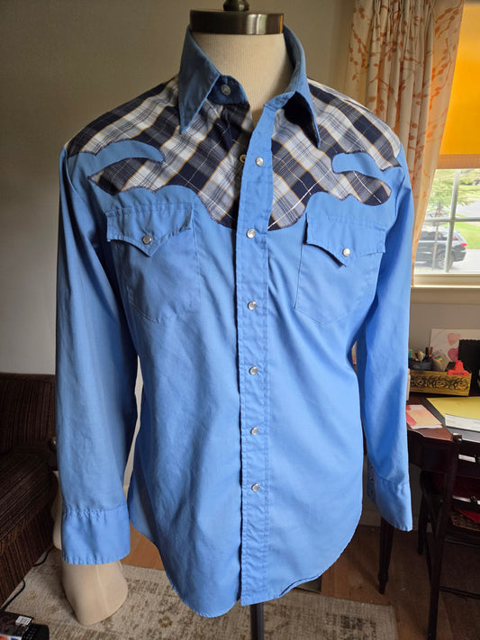 Vintage Long Sleeve Western Snap Shirt by Border Town